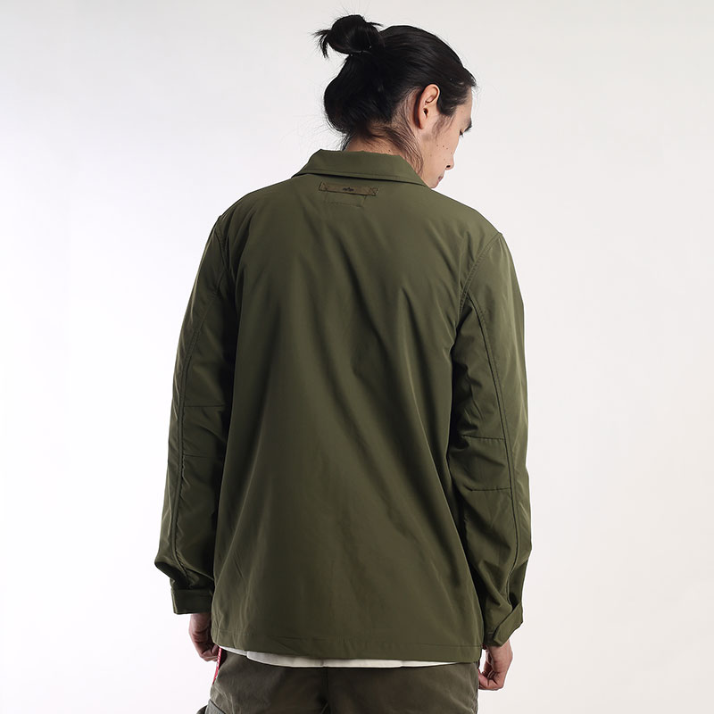 мужская зеленая куртка Alpha Industries Nylon Cargo Shirt Jacket MJN53000C1-green - цена, описание, фото 6